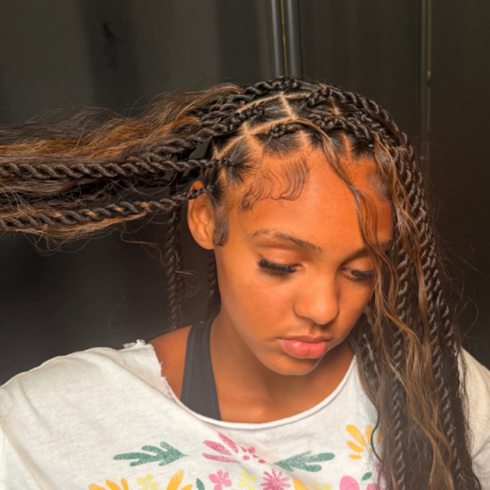 Medium Knotless (Braids Or Twists) at KL Hair Haven & Co. Salon and Spa in Knoxville, TN