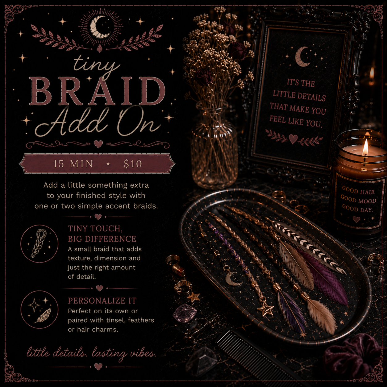 Tiny Braid Add-On at Brooke Lovelee Hair Studio in Northwood, OH