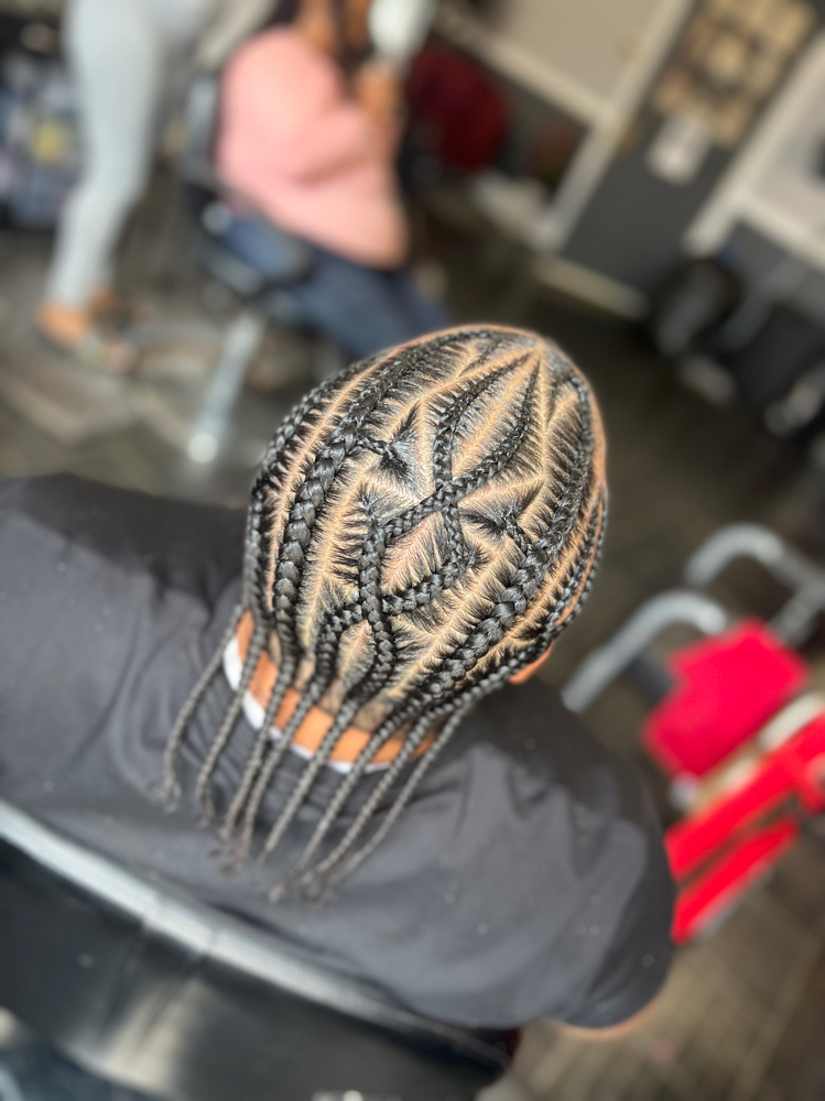 Mens Cornrows With Design