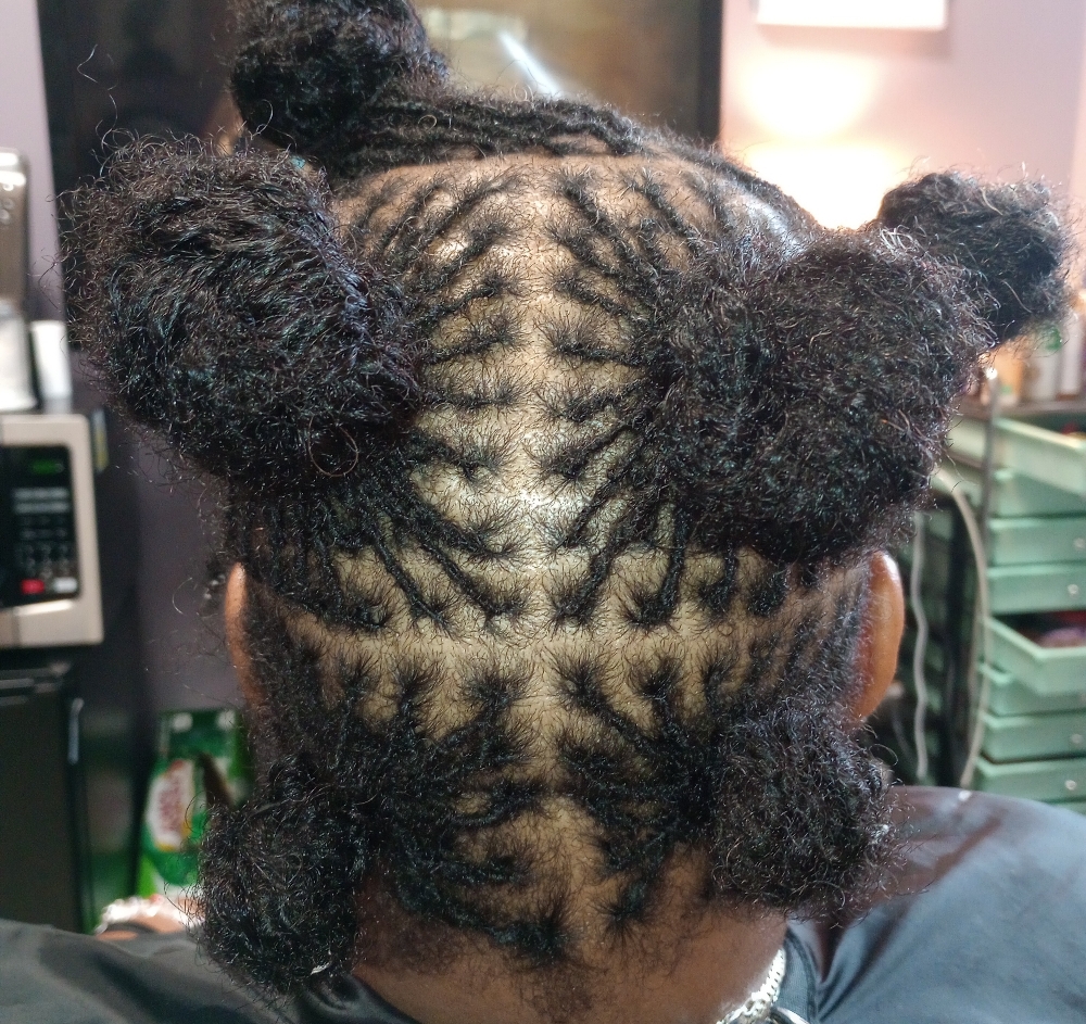 Re-tie Micro Locs