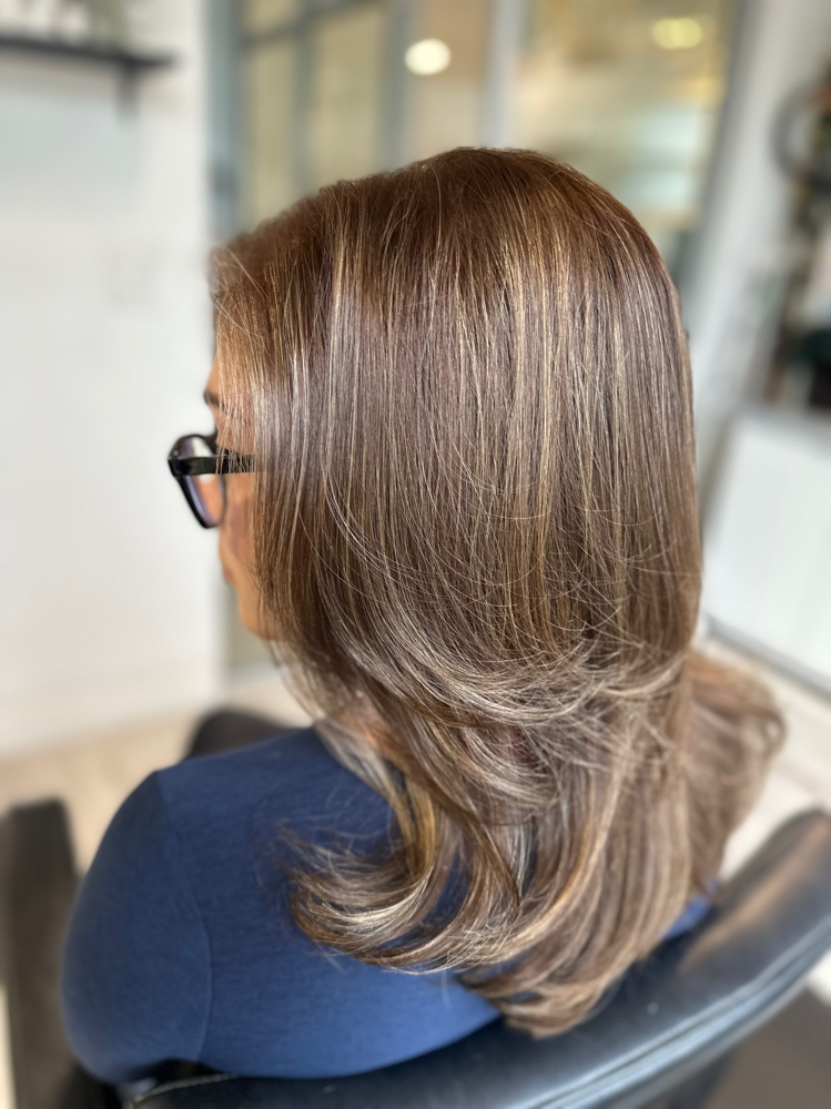 Partial Highlight / Balayage at Avec Amour Hair Studio in San Diego, CA