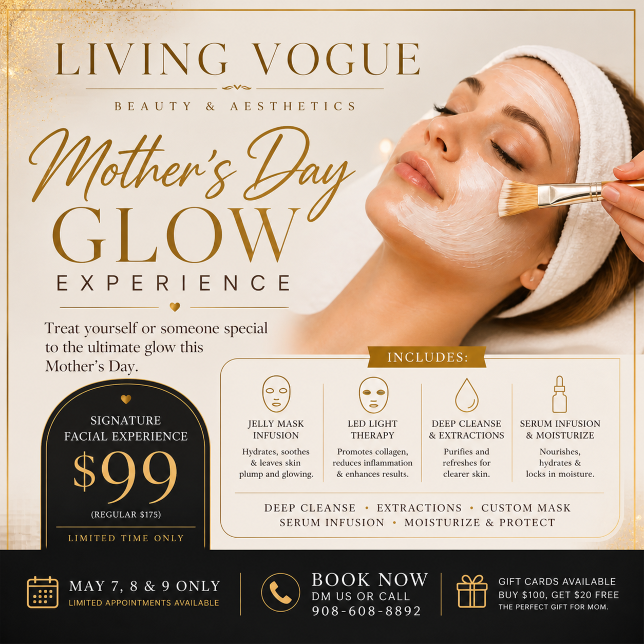 Mother’s Day Glow Experience at Living Vogue Beauty & Aesthetics in Union, NJ