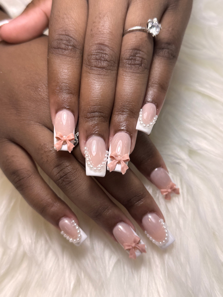 Acrylic Nail Set With Gel