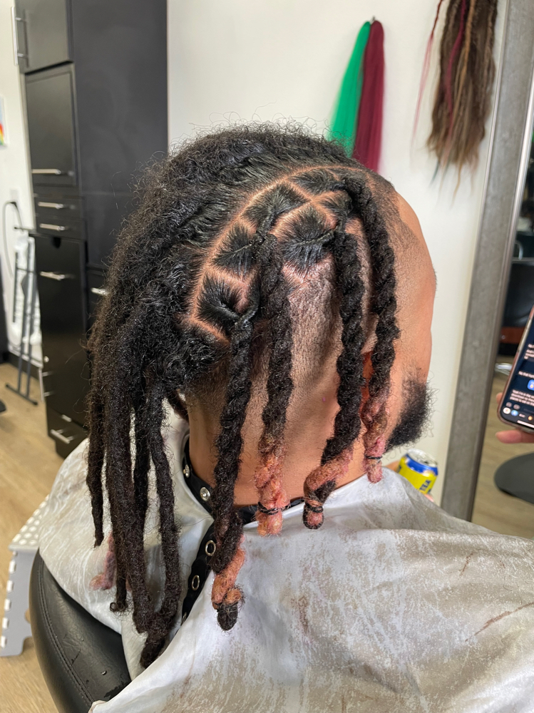 Dread Retwist & Style-Half Head