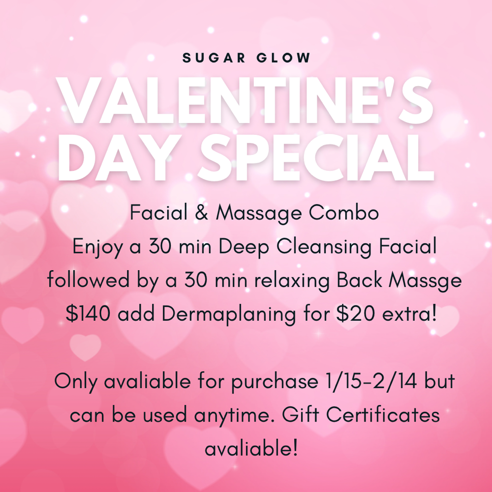 Valentines Day Facial/Massage Combo