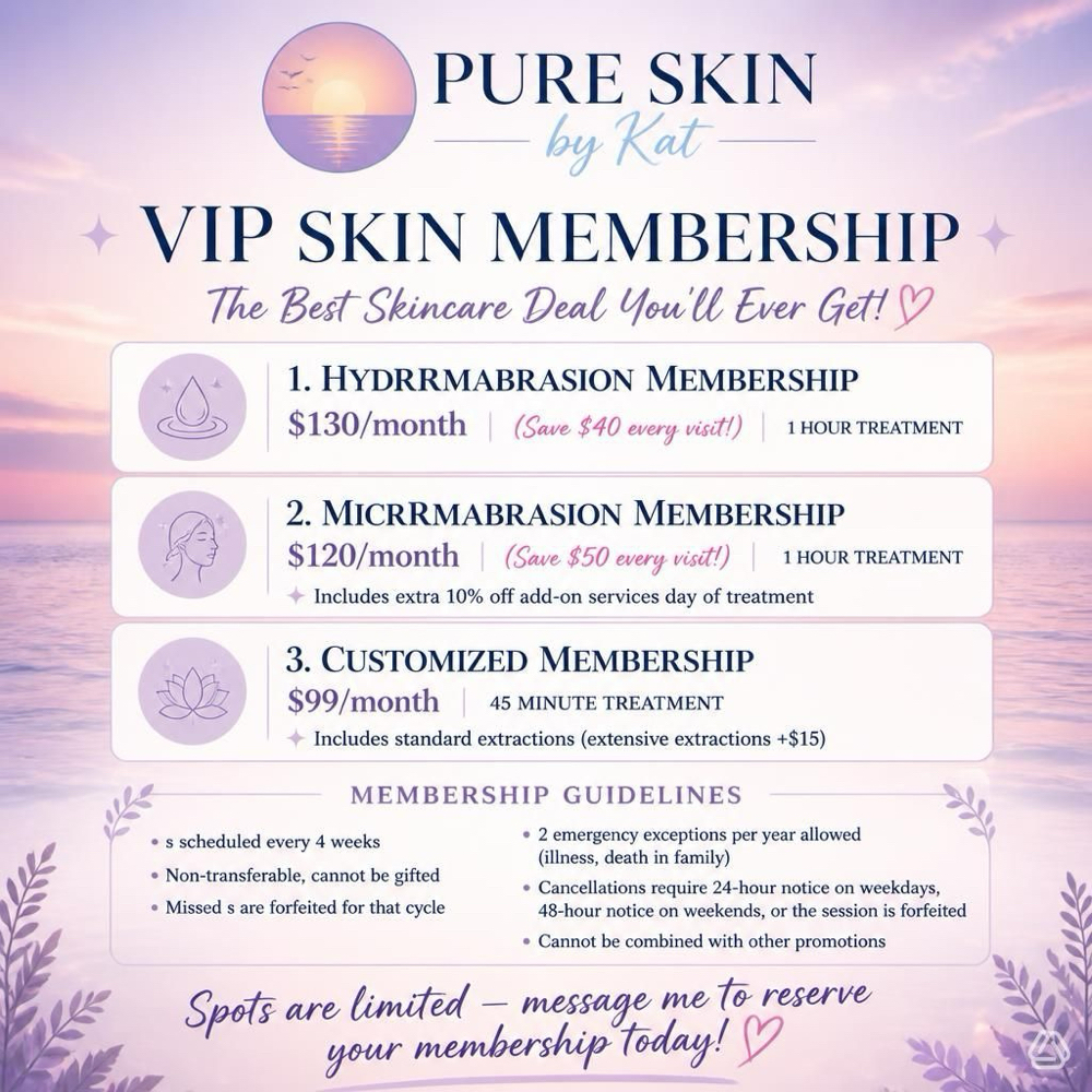 Kats monthly facial membership at Pure skin by Kat in Newtown, CT