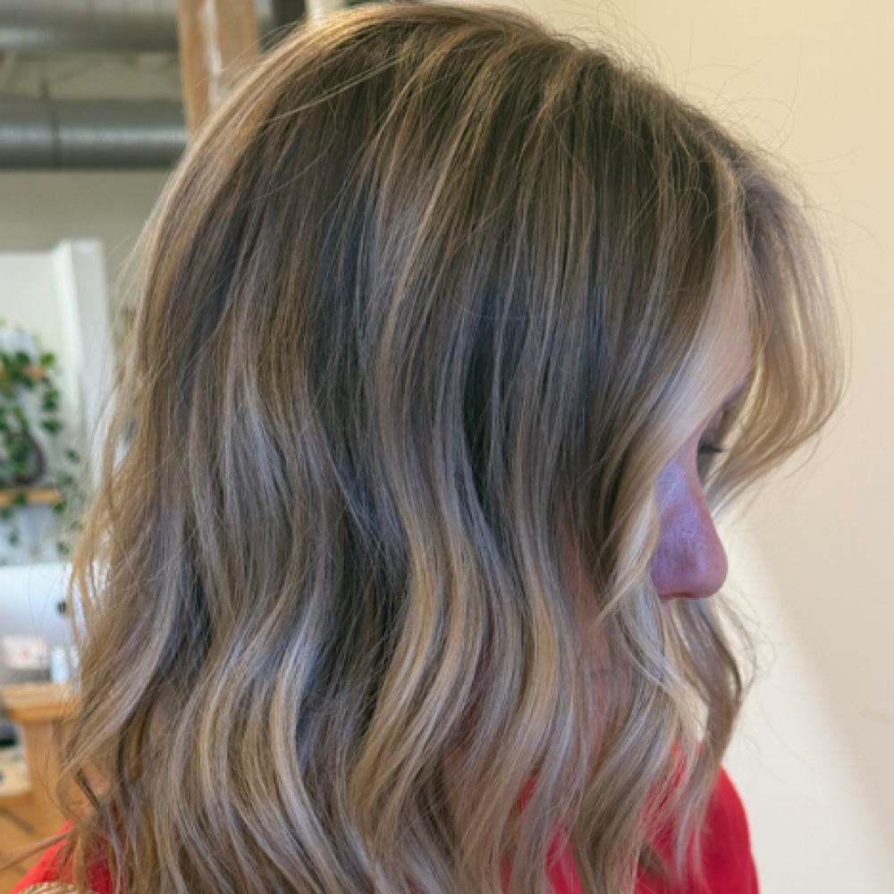 Lived-in Balayage With A Blowout at Hair By Lauren  Towns in Canton, GA