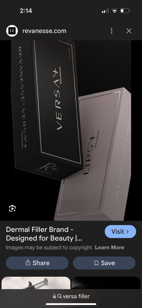 Versa + Filler 1.2 ml