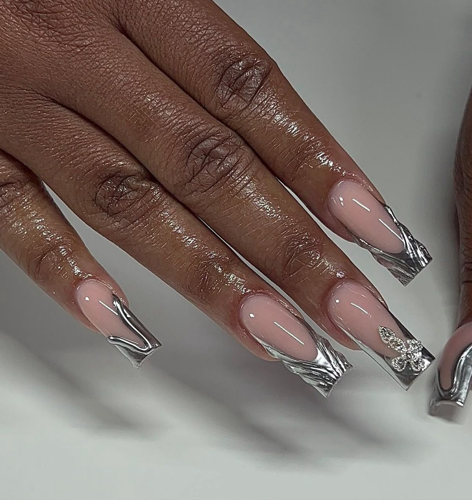 chrome french tip
