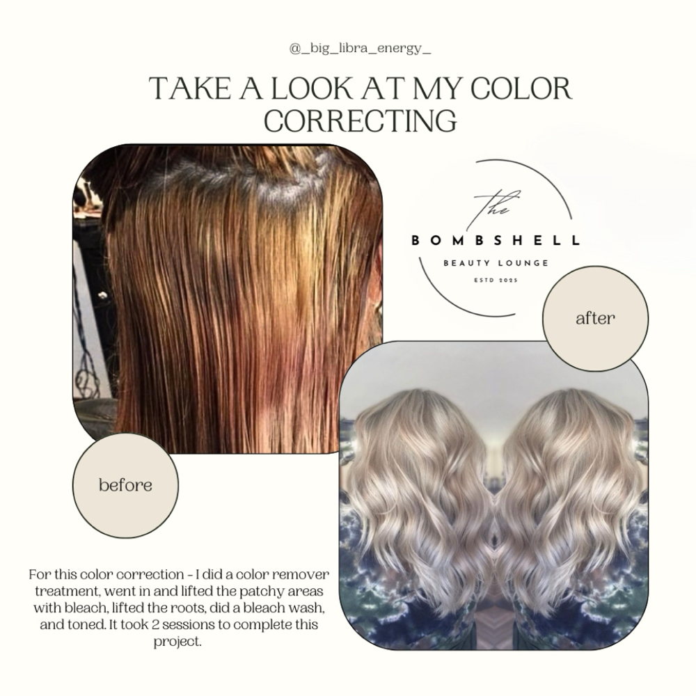 All Over Blonding Transformation