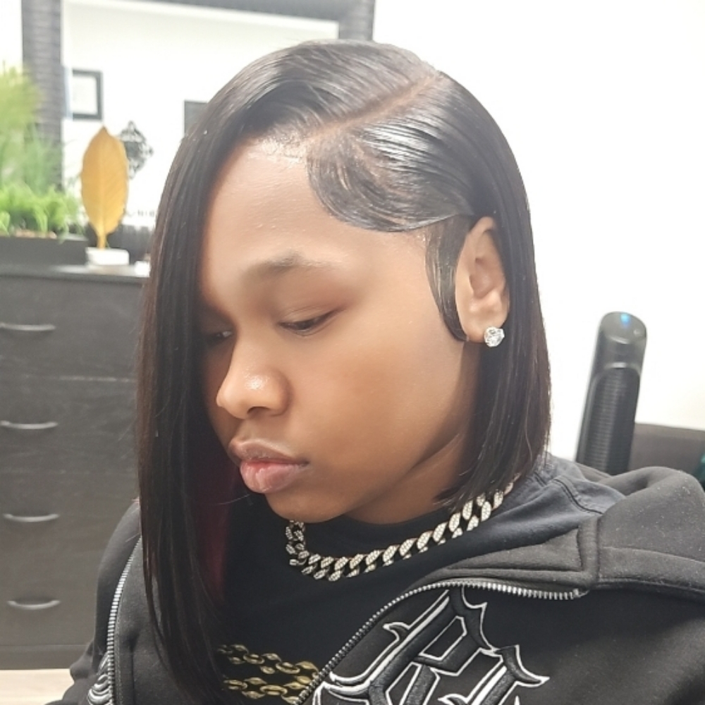 Bob w/blunt A- Cut & closure at Leandrea's in Chesterfield, VA