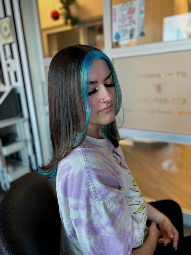 Vivid glaze at The Haiir Doc in Port Jeff Station, NY