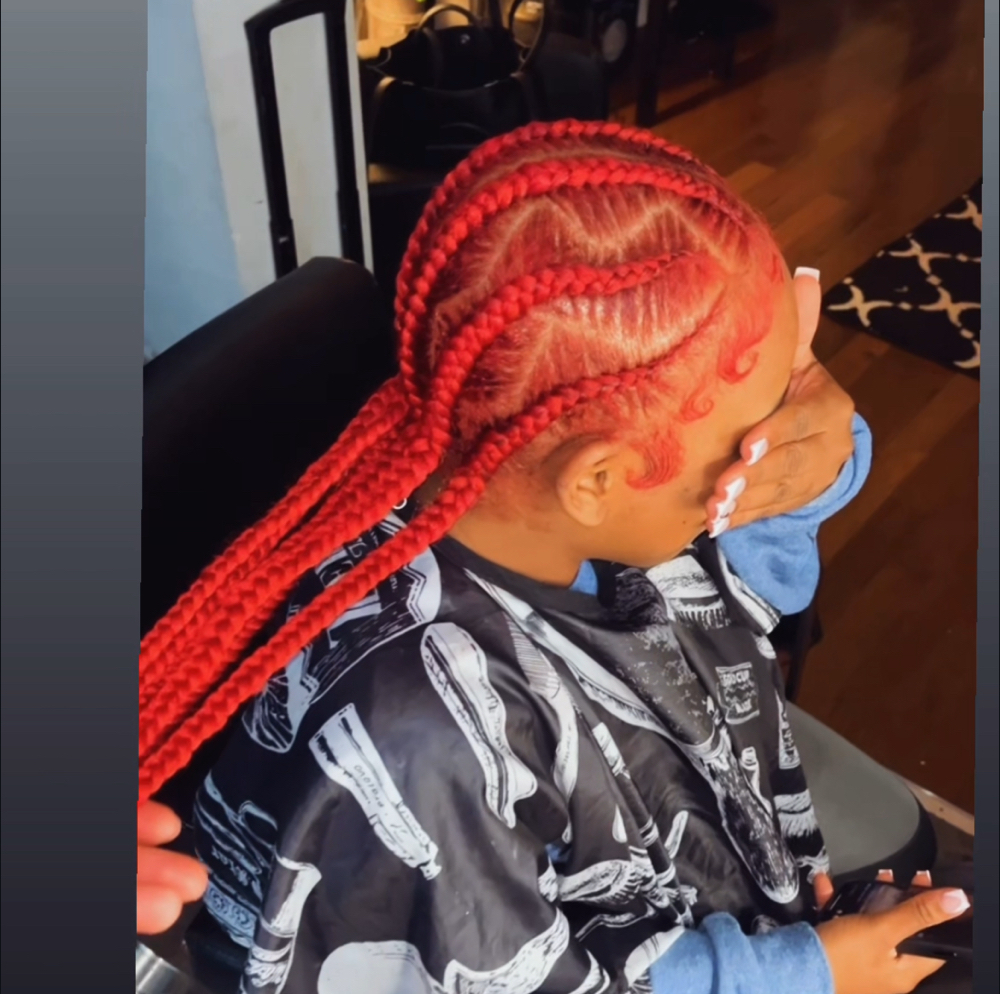 6-10 Design Conrows/hair Added