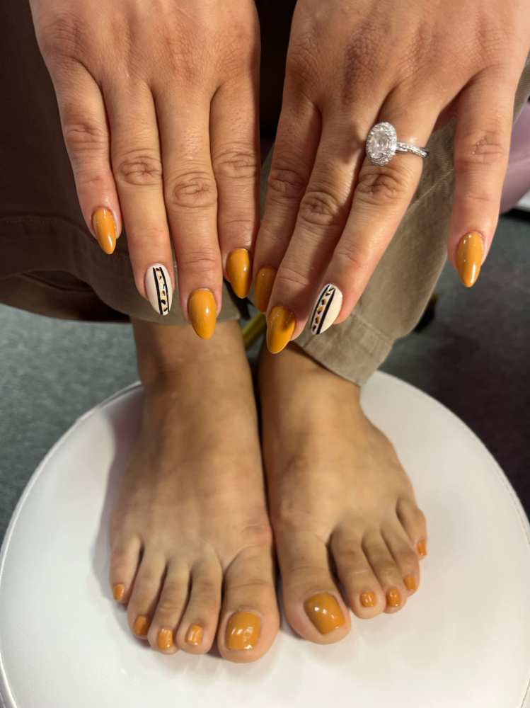 Gel x set & Gel Pedicure combo at Jaas beauty nails in National city, CA