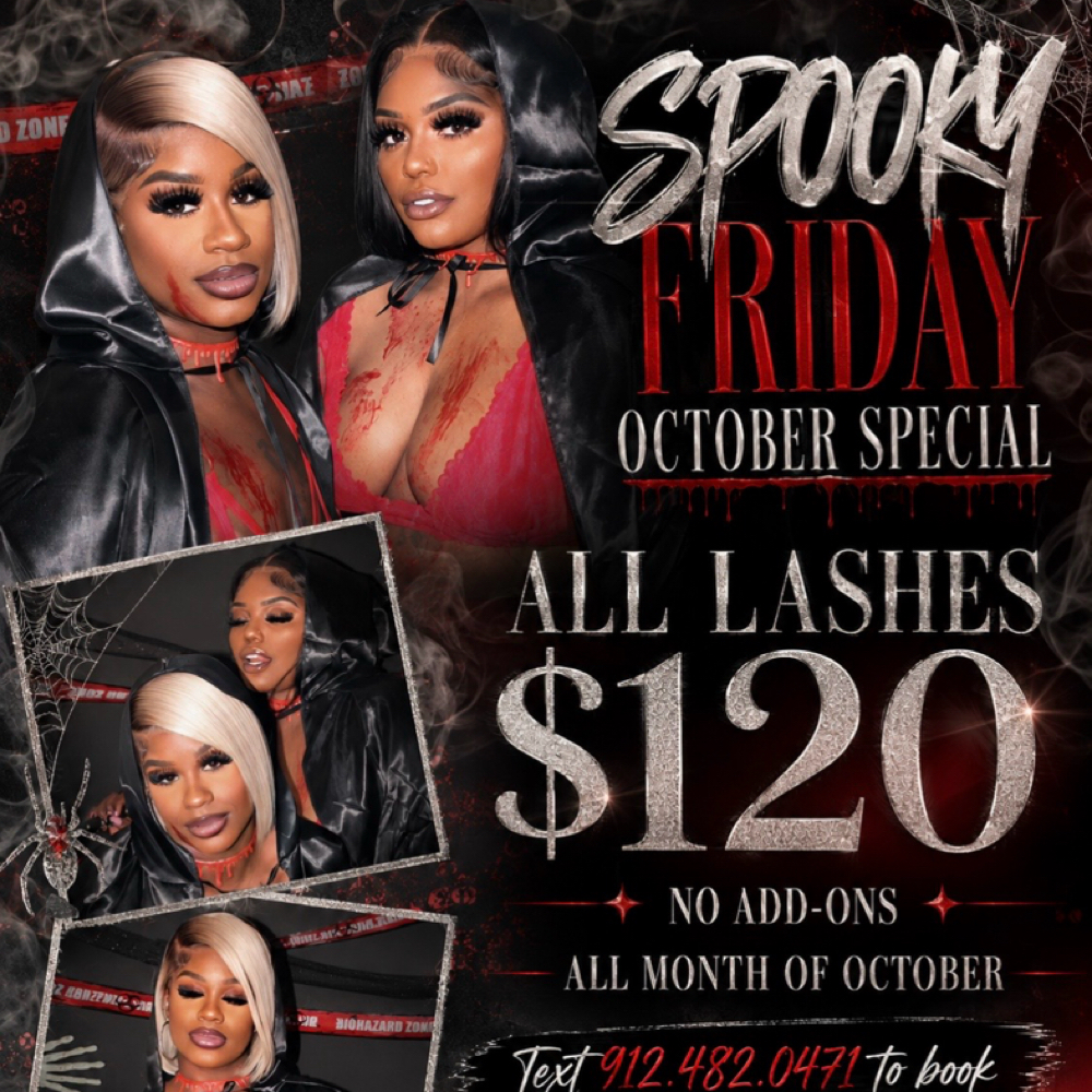 Spooky Friday $120 Any Set at La’Belle Mafia Minks in Savannah, GA