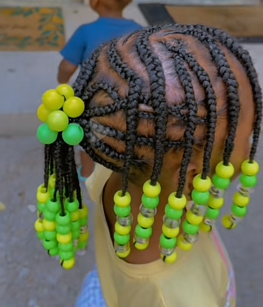 Scalped Nautral Braid Down (Kids)