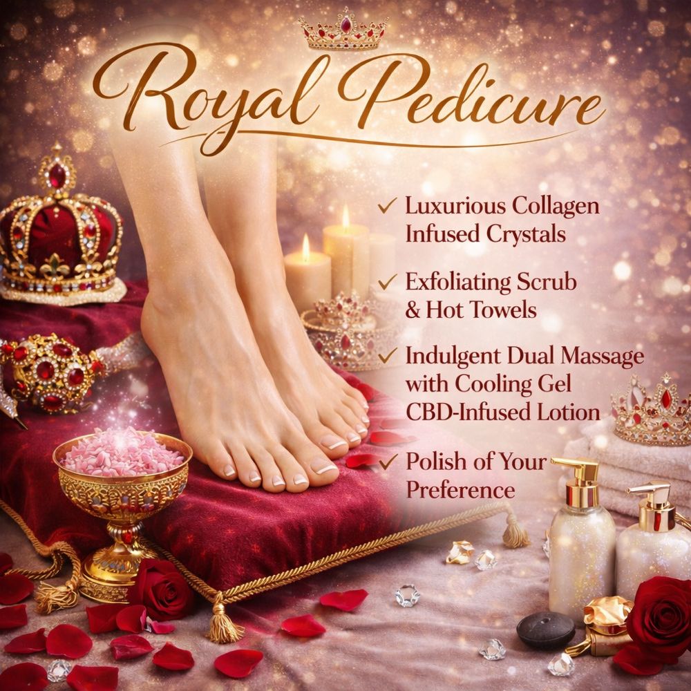 Royal Pedicure 👑 at Prestigious Nails in Shelbyville, KY