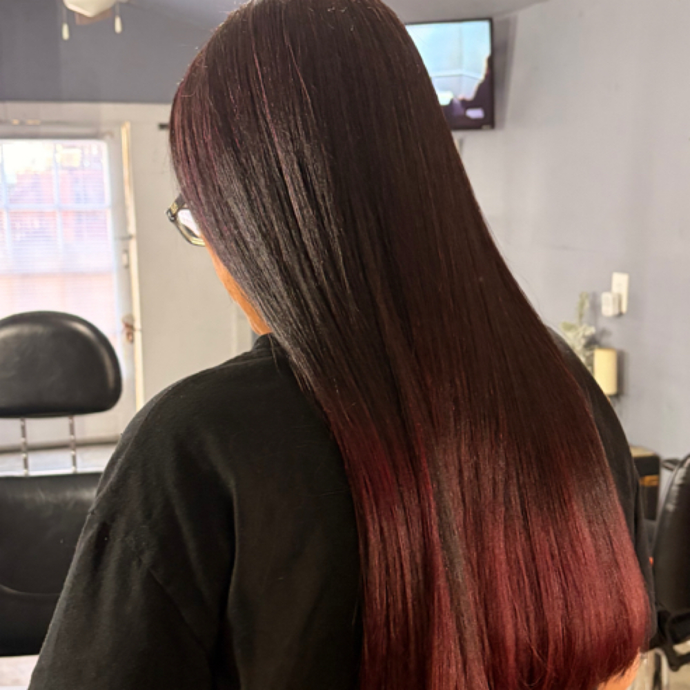 Silk Press + Gloss ( Tone And Shine at The Sanctuary in Ladson, SC