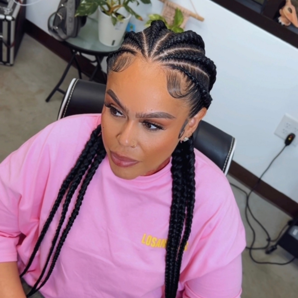 6 Braids at JayBug Braids & Styling in Pomona, CA