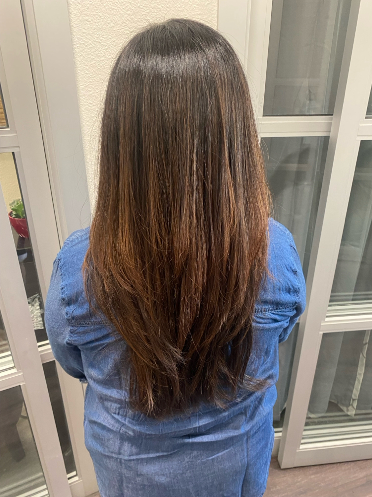 Partial Weave & Root Touch-Up at Veronica Rivera Panno in CA, CA