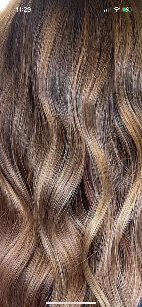 Root Retouch + Gloss + Maint. Cut