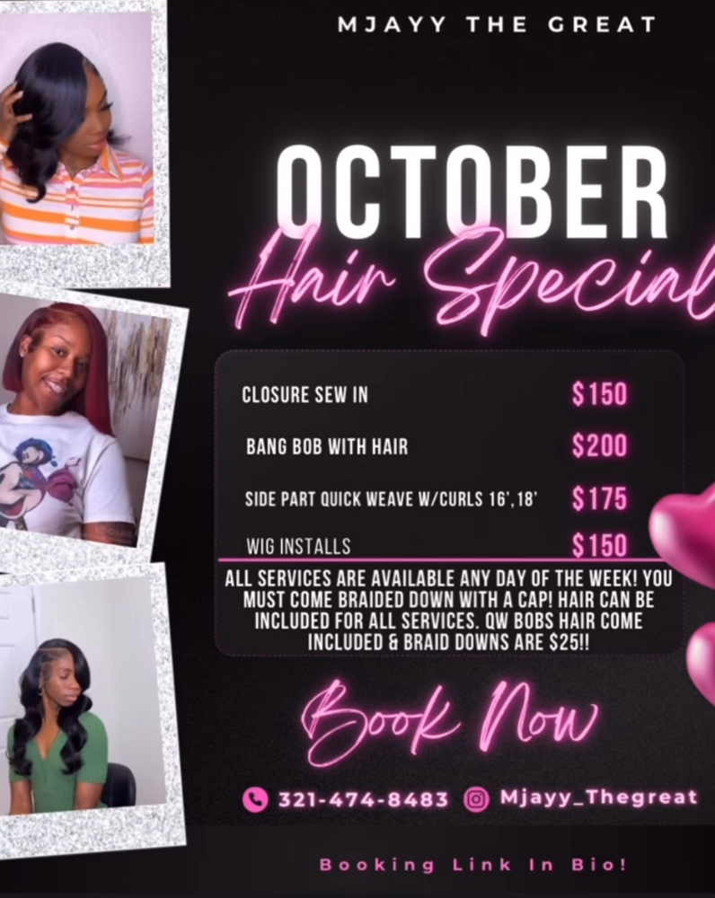 Side Part Special With Curls 16’18’