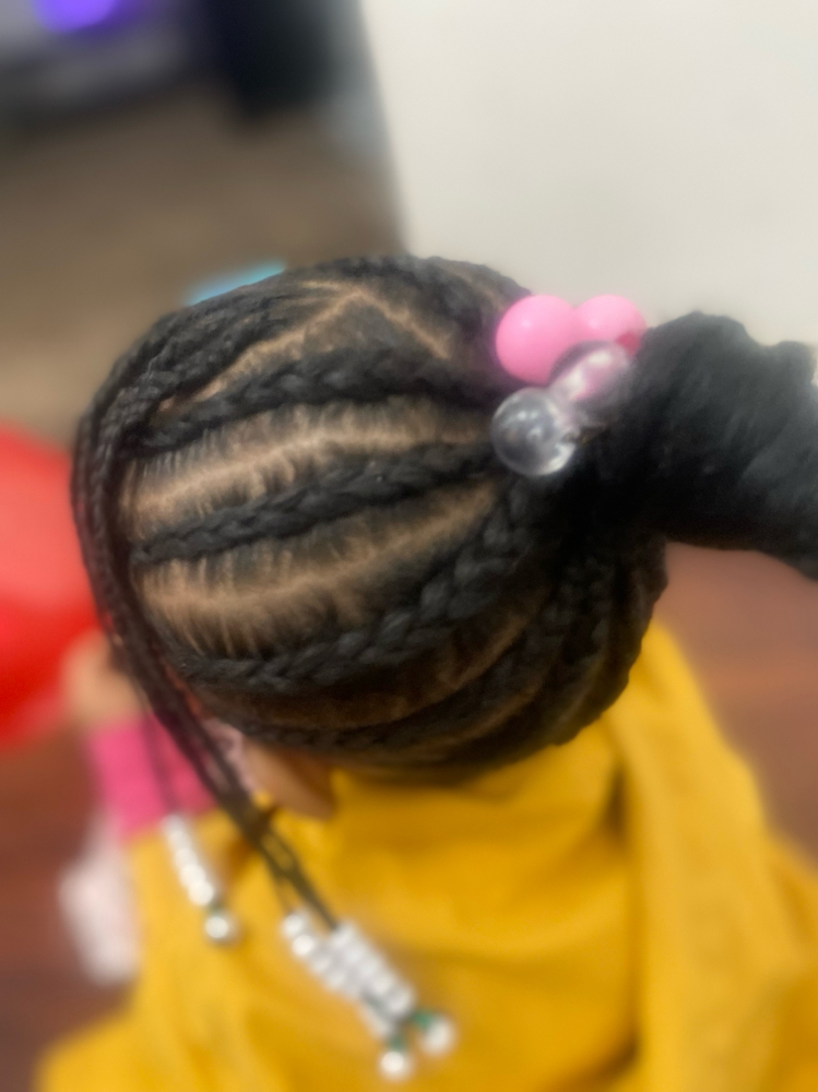 Kids Scalp Braids (w/hair Added)