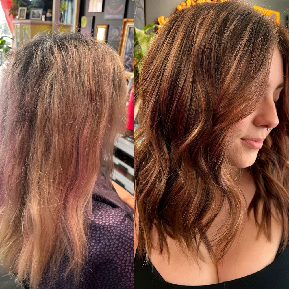 Reverse balyage at Lady Maya Color Craft in Cottonwood, AZ