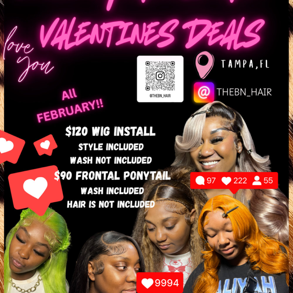 FEBUARY DEAL 2026 WIG INSTALL at The Beauty Nook in Tampa FL, FL