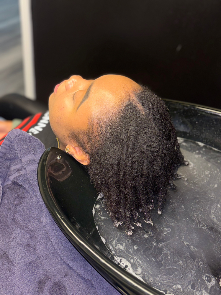 Scalp Detox scrub at Exclusive Hairbar in Laurel, MD