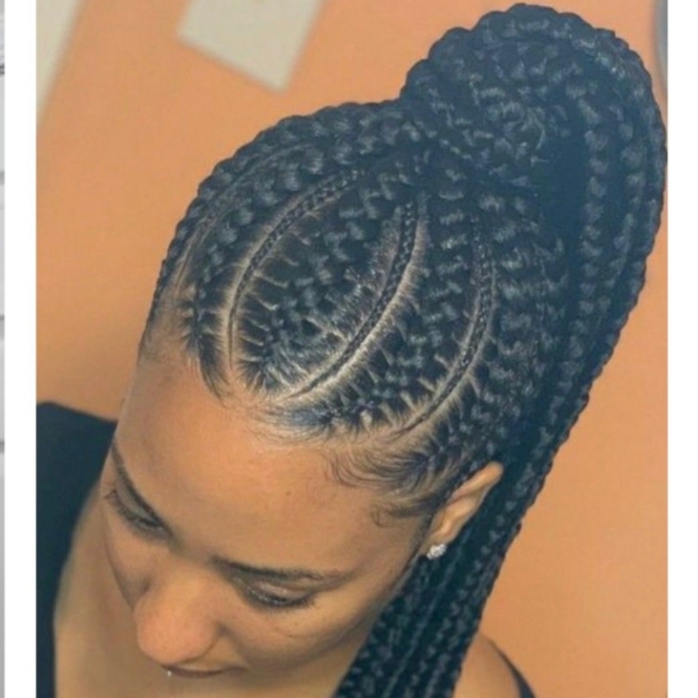 Cornrow Ponytail at Ruphine Hair Braiding in Marietta, GA