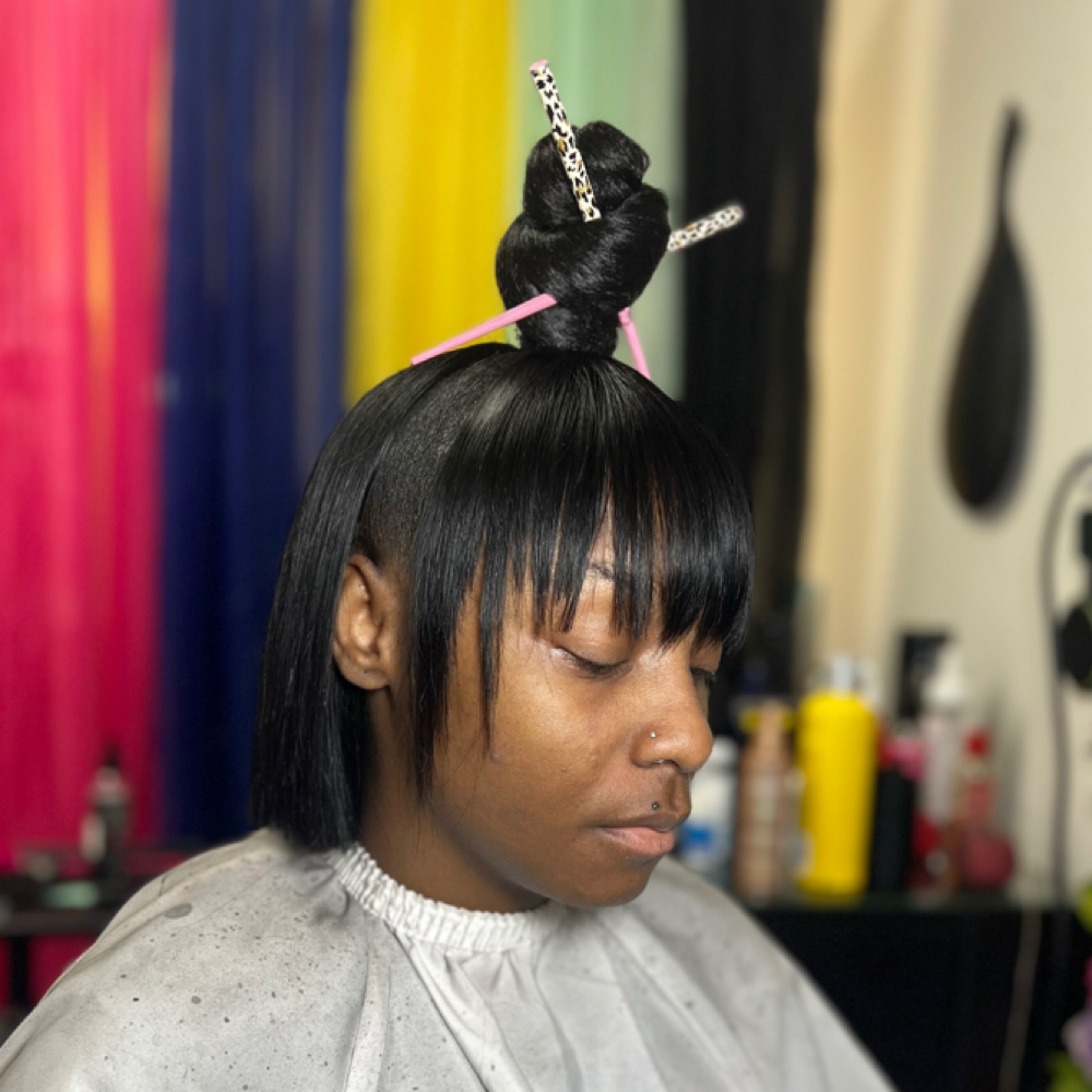 HalfUp/HalfDown w/ Bun & Bob at Giftedbeauty360 in Jacksonville, FL