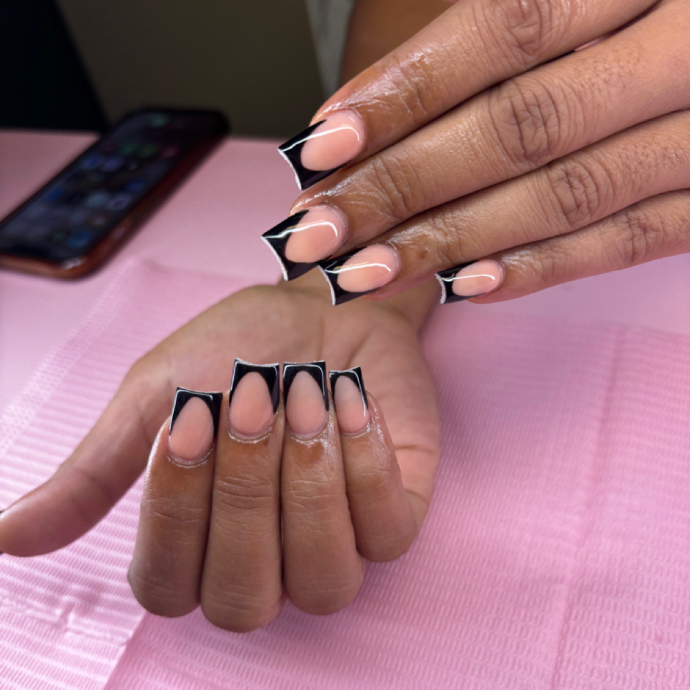 Short Frenchie Summer Sale at Pink Velvet Nail Studio in Arlington, TX