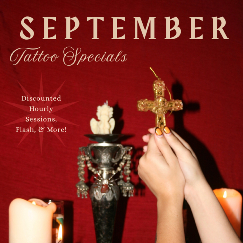 September Specials at Velvet Muse Tattoo in Charlotte, NC