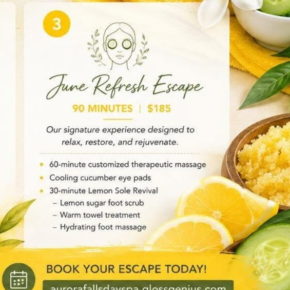 June Refresh Escape at Aurora Falls Day Spa in Clarkesville, GA