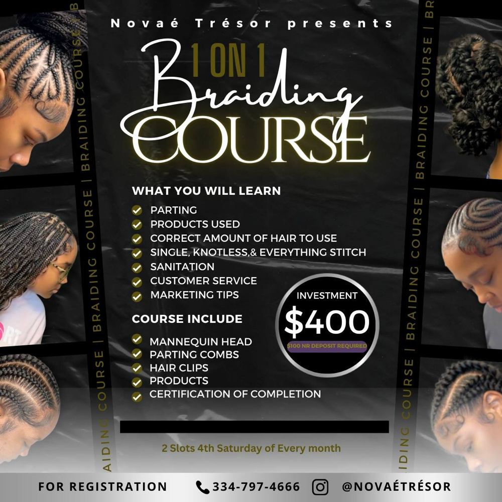 1 on 1 Braiding Course