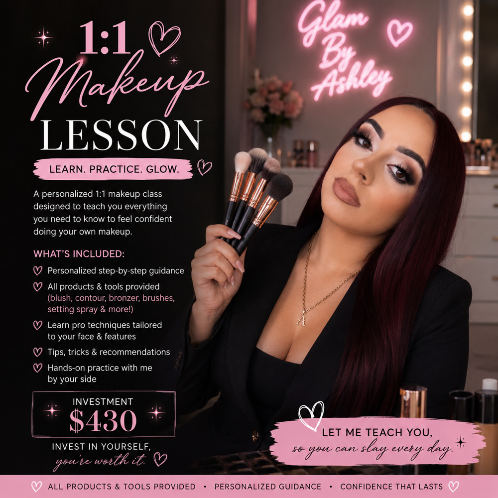 1:1 Make Up Lesson at Glam By Ashley in Manchester, CT
