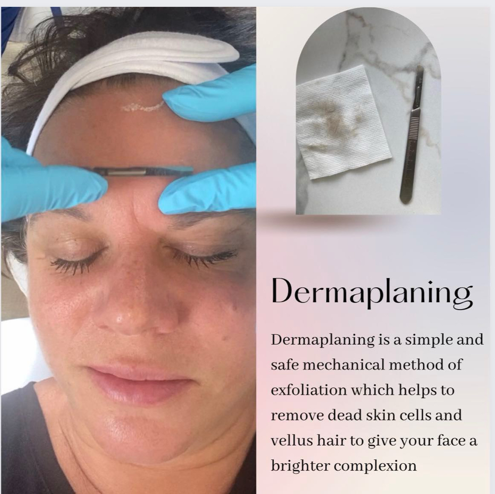 Dermaplaning with Peptide Mask