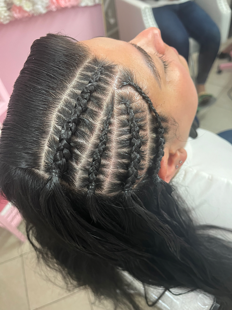 1/4 Head Freestyle Cornrows
