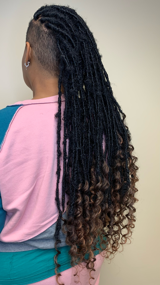 Boho  Distress Locs Shaved Side