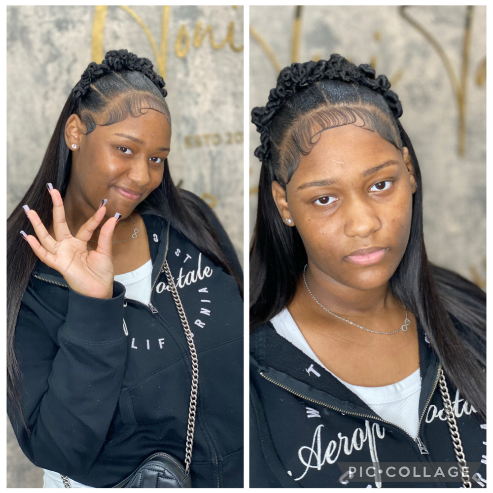 Up/Down W/Bantu knots at Healthy Hair By Toni in Calumet City, IL