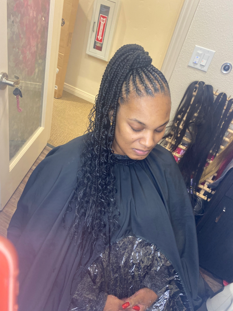 Medium Stitch Ponytail W/boho
