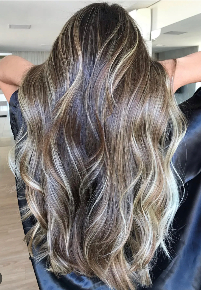 Root color +  Partial Hi-lights