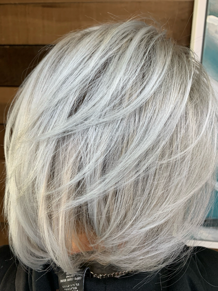 Silver Foil Highlights at Velvet Crown salon in Memphis, TN