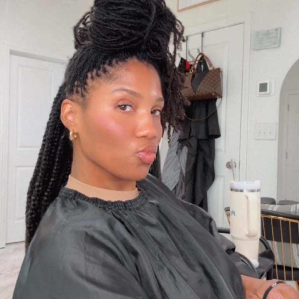 BRAIDS ON LOCS at Glam Braids in Marietta, GA
