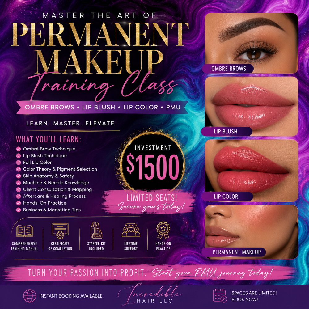 Permanent Makeup Training at Incredible Hair in Philadelphia, PA