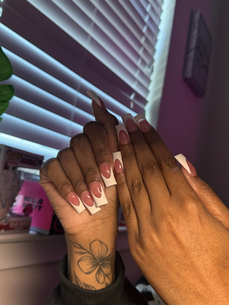 French Tips at Texas glam nails in Frisco, TX