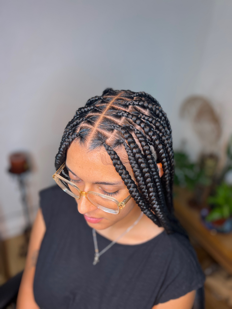Medium Knotless Braids at Your Divine Braider in Citrus Heights, CA