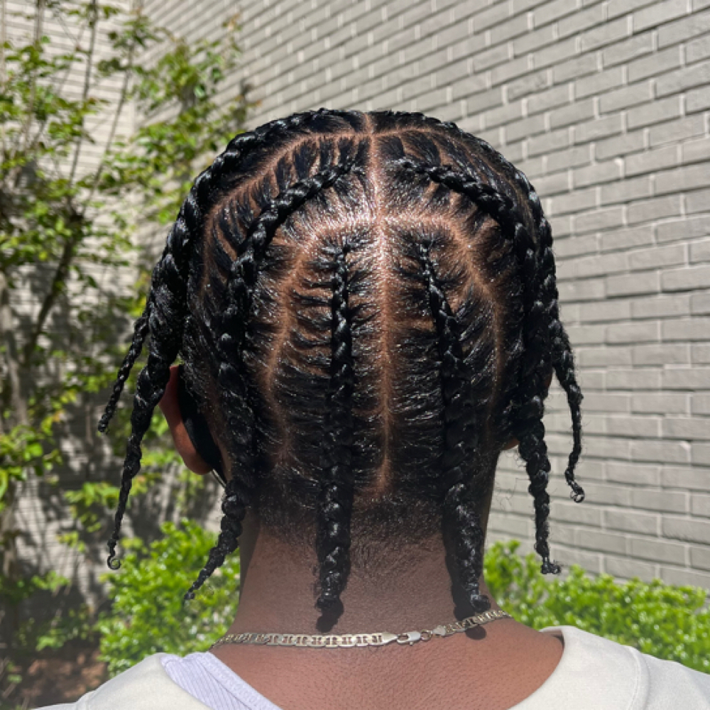 Pop Smoke Braids W Design at Angelhairdivinity in Hoover, AL