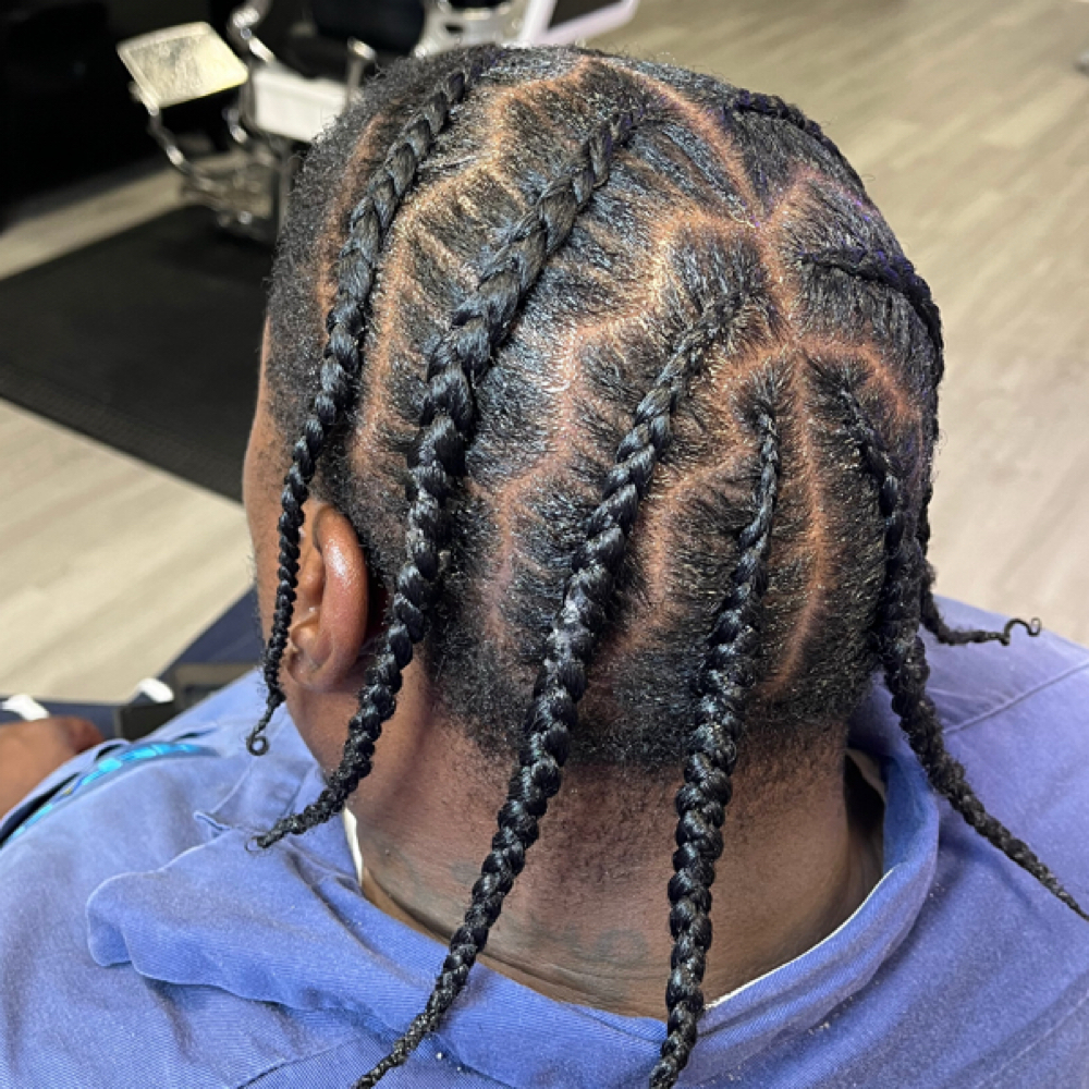 Pop Smoke Braids W Design at Angelhairdivinity in Hoover, AL